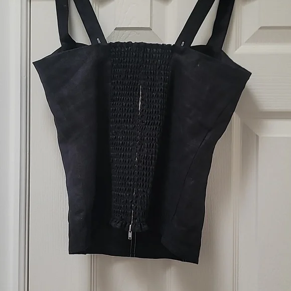 Reformation Libra Shirred Linen Bustier Top - Picture 5 of 7
